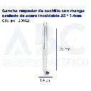 Gancho raspador de cuchillo con mango ovalado de acero inoxidable 23 * 1.4cm