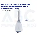 Pala plana de acero inoxidable con vástago ovalado mediano y de 4,7 pulgadas, 24,3 * 8 cm