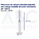 Pala recta de cabeza redonda pequeña con mango ovalado de acero inoxidable 26 * 2.6cm