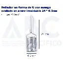 Rallador en forma de U con mango ovalado en acero inoxidable 24 * 6.3cm