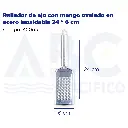 Rallador de ajo con mango ovalado en acero inoxidable 24 * 6 cm