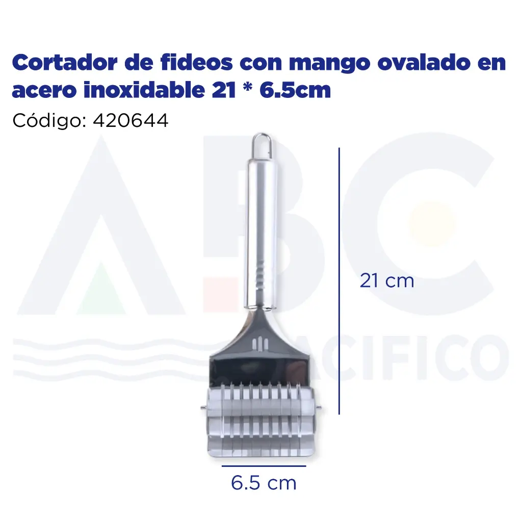 Cortador de fideos con mango ovalado en acero inoxidable 21 * 6.5cm