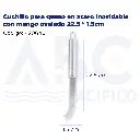 Cuchillo para queso en acero inoxidable con mango ovalado 22.5 * 1.5cm
