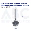 Cortador mediano ondulado en acero inoxidable con mango ovalado, 19.5*6cm