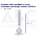 Cortador chico ondulado en acero inoxidable con mango ovalado, 19.5*6cm