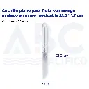 Cuchillo plano para fruta con mango ovalado en acero inoxidable 21.5 * 1.7 cm