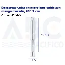 Descorazonador en acero inoxidable con mango ovalado, 20 * 2 cm