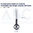 Cuchara para helado en material inoxidable con mango ovalado, 20*5.5cm