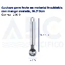 Cuchara para fruta en material inoxidable con mango ovalado, 16.5*3cm