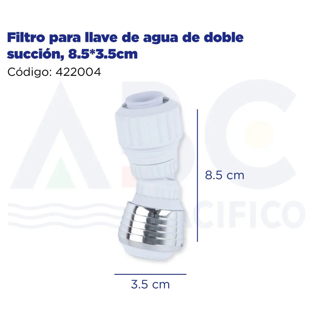 Filtro para llave de agua de doble succión, 8.5*3.5cm