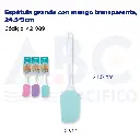 Espátula grande con mango transparente, 24.5*5cm