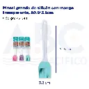 Pincel grande de silicón con mango transparente, 20.8*3.8cm