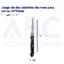 Juego de dos cuchillos de mesa para carne, 23*1.8cm