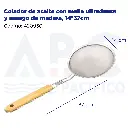 Colador de aceite con malla ultradensa y mango de madera, 14*37cm