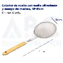 Colador de aceite con malla ultradensa y mango de madera, 18*41cm