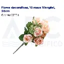 Flores decorativas, 10 rosas Xiangfei, 30cm