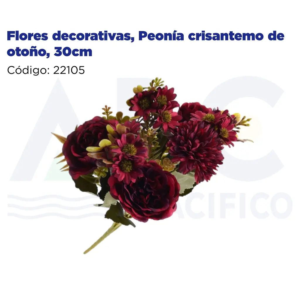 Flores decorativas, Peonía crisantemo de otoño, 30cm