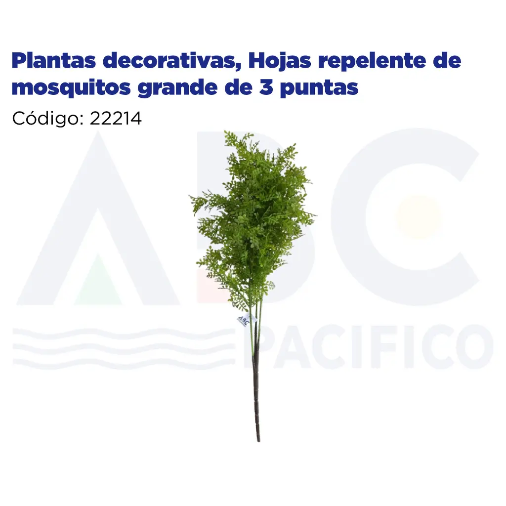 Plantas decorativas, Hojas repelente de mosquitos grande de 3 puntas