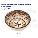 Tazón de cerámica estrella nórdica, 4 pulgadas