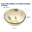 Cuenco de cerámica con diseño de piñas, 11.6*6cm