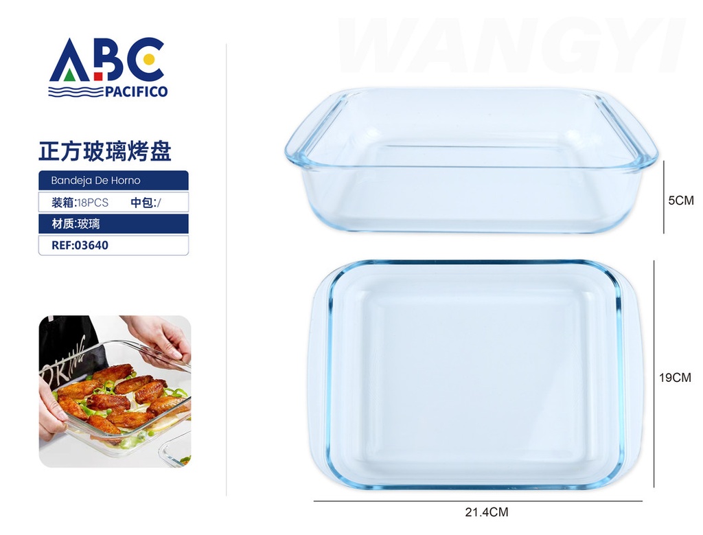 Bandeja de vidrio para hornear 1.1 L