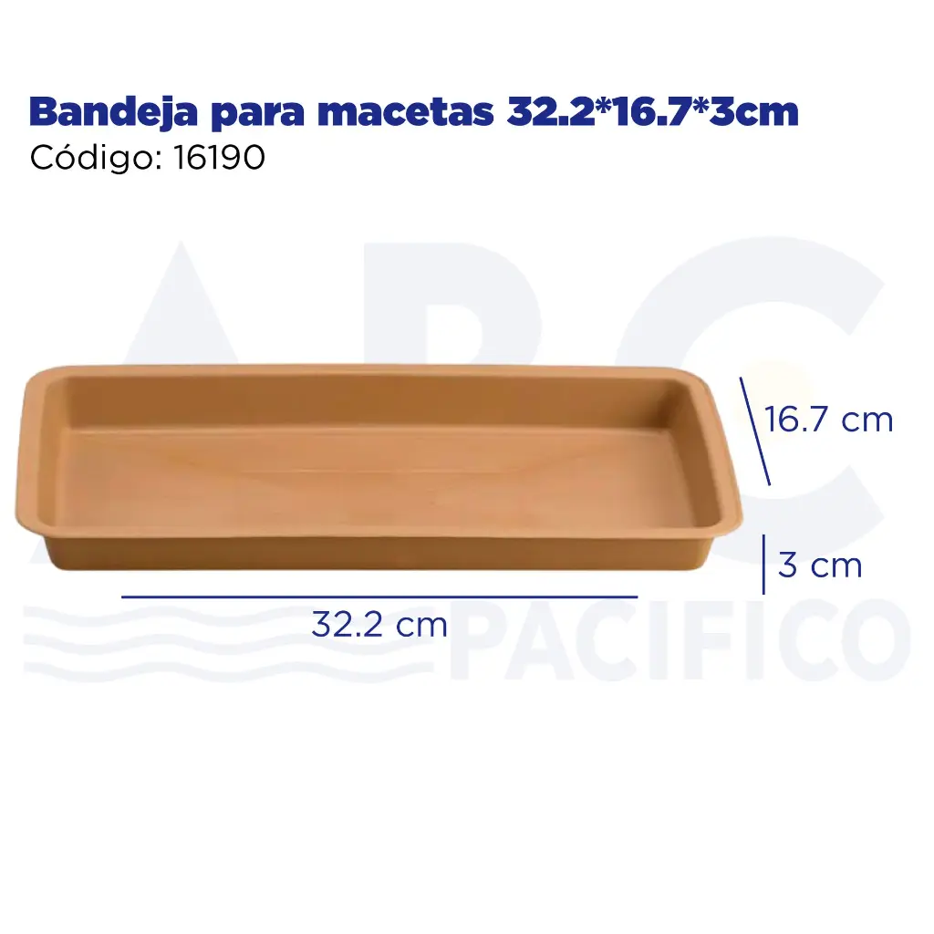 Bandeja para macetas 32.2*16.7*3cm