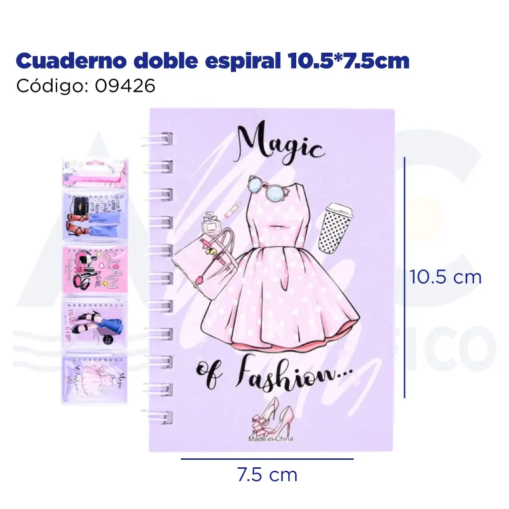 Cuaderno doble espiral 10.5*7.5cm