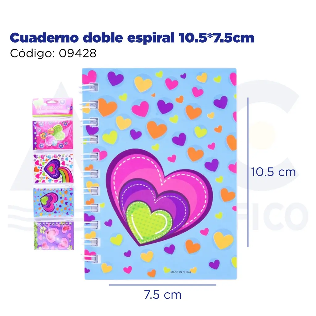 Cuaderno doble espiral 10.5*7.5cm