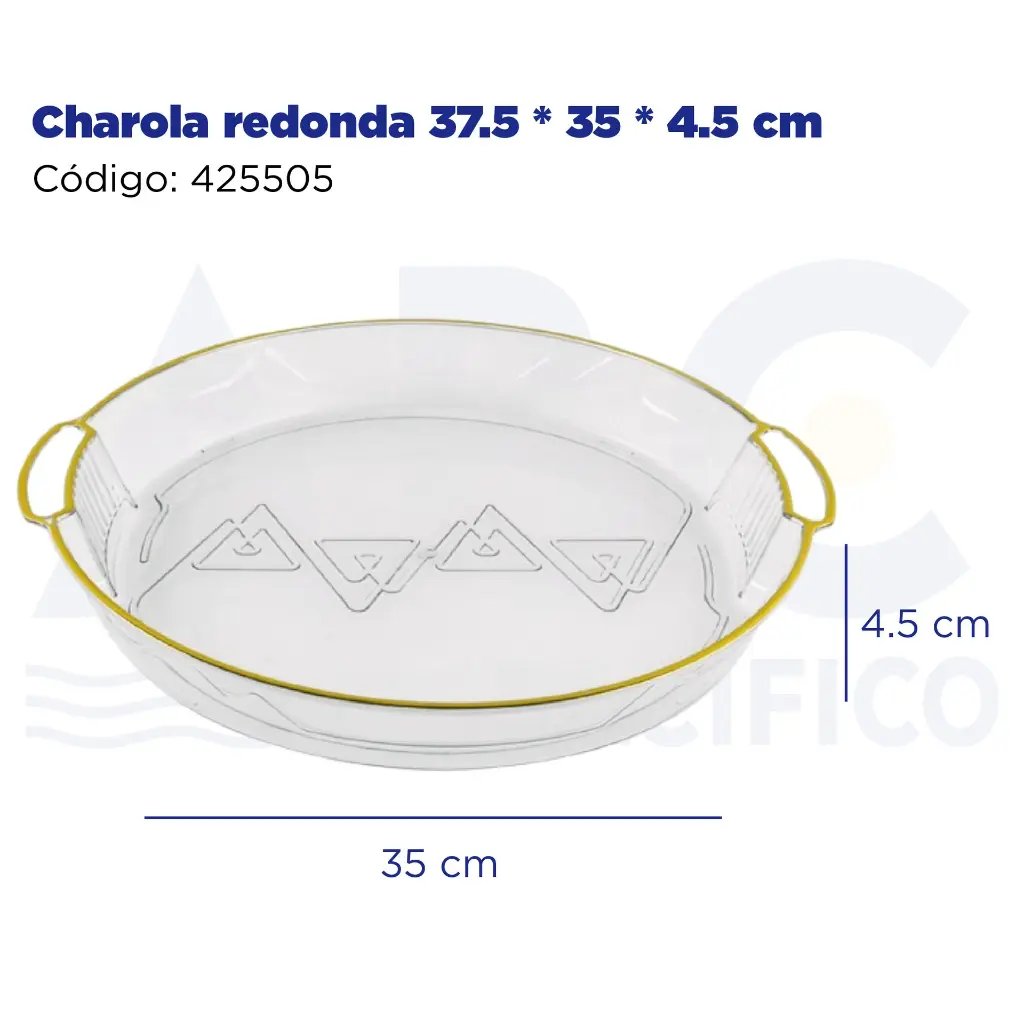 Charola redonda 37.5 * 35 * 4.5 cm