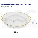 Charola redonda 37.5 * 35 * 4.5 cm