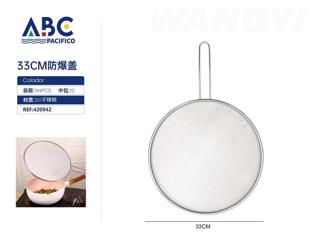 Colador para aceite de acero inoxidable 33cm