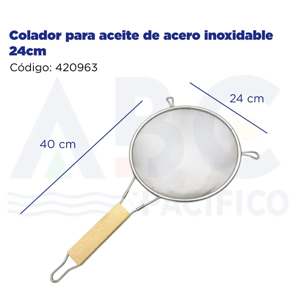 Colador para aceite de acero inoxidable 24cm