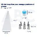 Kit de boquillas para manga pastelera 8 piezas