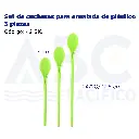 Set de cucharas para ensalada de plástico 3 piezas