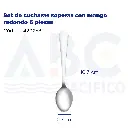 Set de cucharas soperas con mango redondo 6 piezas