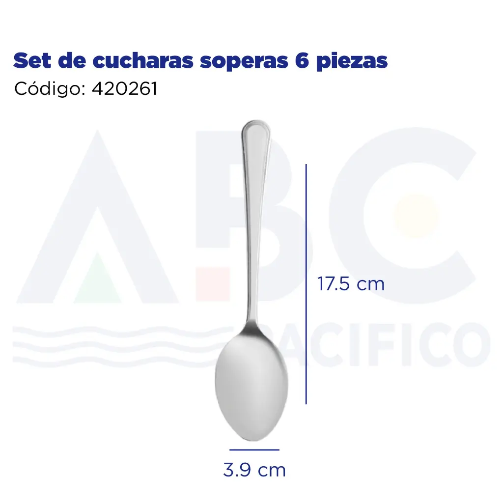 Set de cucharas soperas 6 piezas