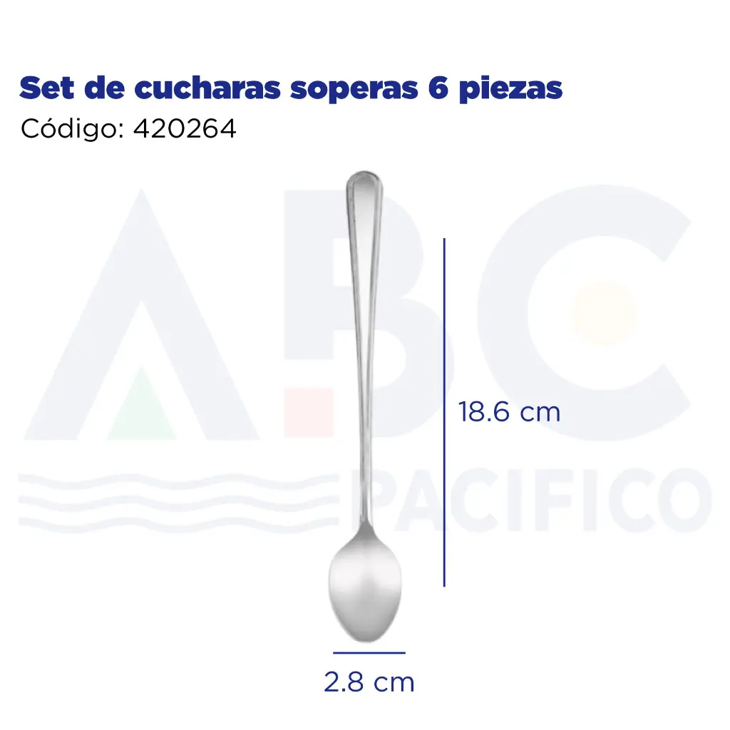 Set de cucharas soperas 6 piezas