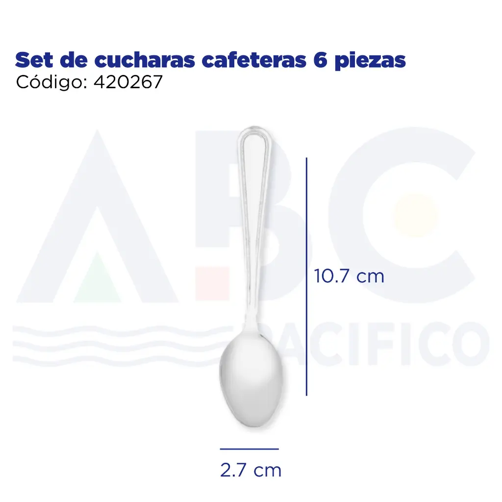 Set de cucharas cafeteras 6 piezas