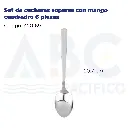 Set de cucharas soperas con mango cuadradro 6 piezas