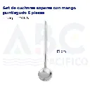 Set de cucharas soperas con mango puntiagudo 6 piezas