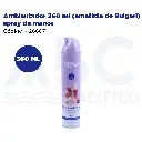 Ambientador 360 ml (amatista de Bulgari) spray de manos
