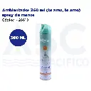 Ambientador 360 ml (te amo, te amo) spray de manos