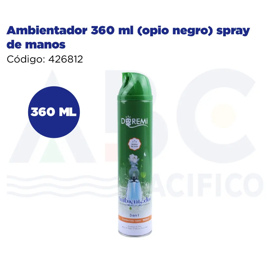 Ambientador 360 ml (opio negro) spray de manos