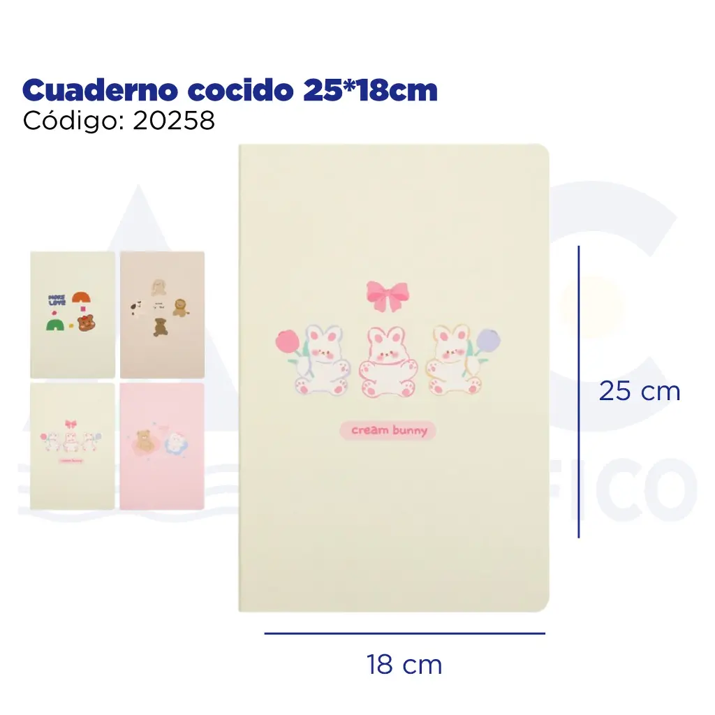 Cuaderno cocido 25*18cm