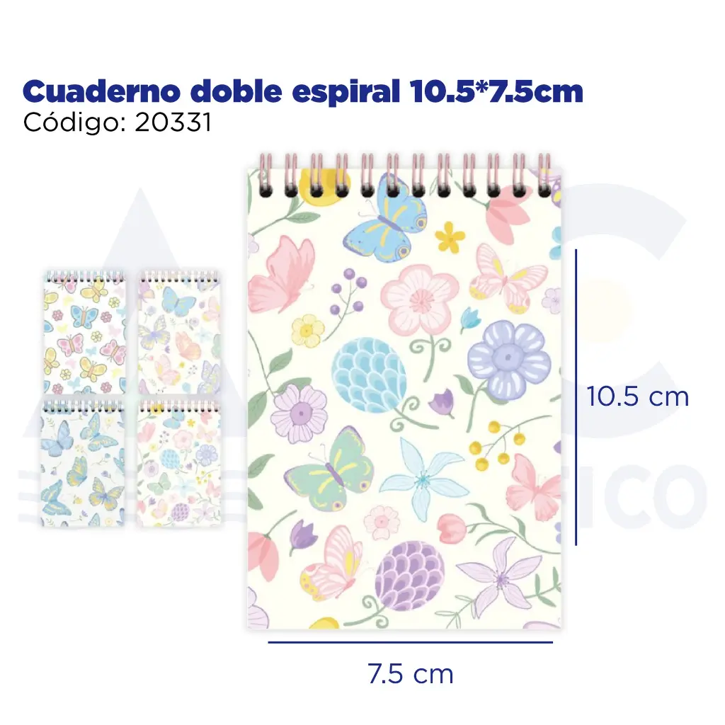 Cuaderno doble espiral 10.5*7.5cm