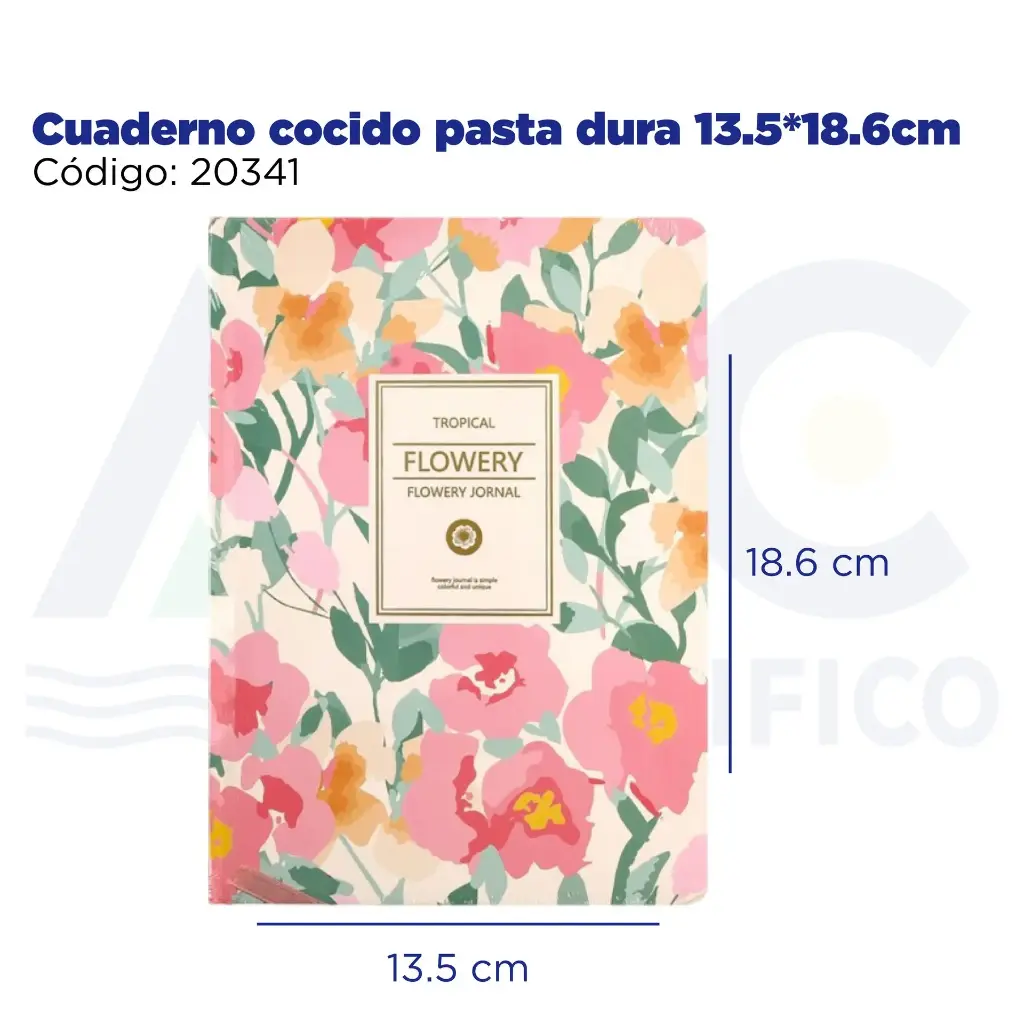 Cuaderno cocido pasta dura 13.5*18.6cm