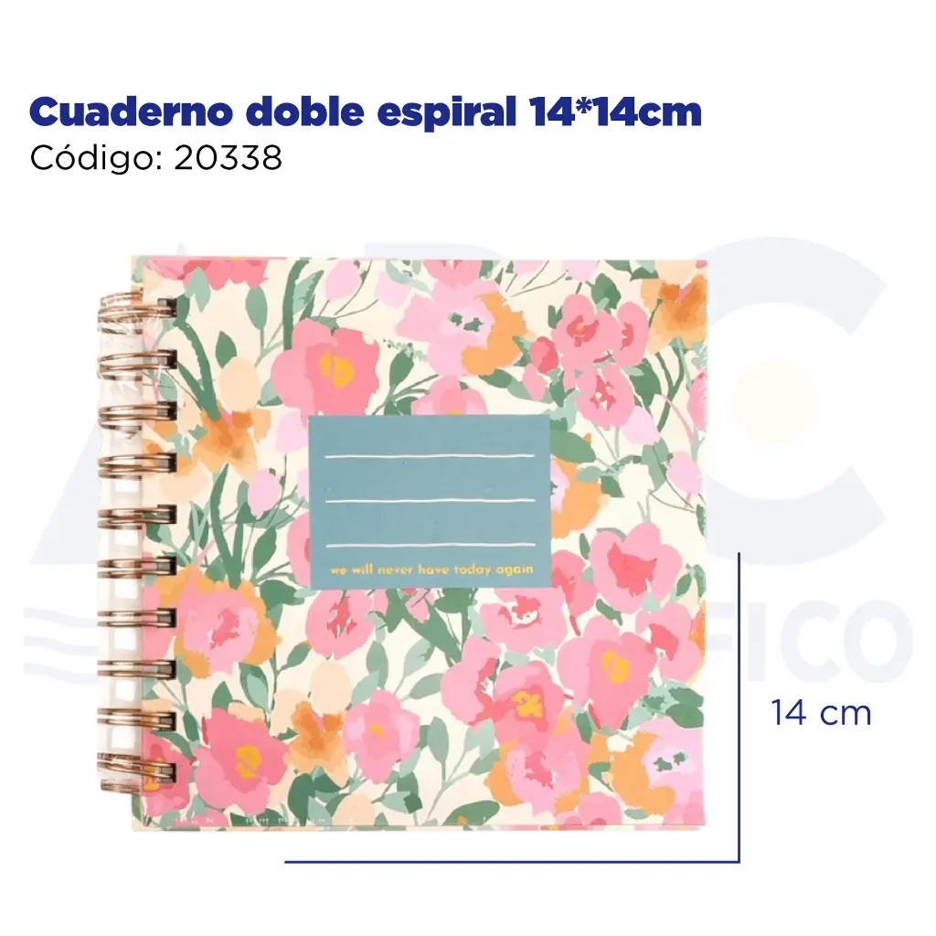 Cuaderno doble espiral 14*14cm