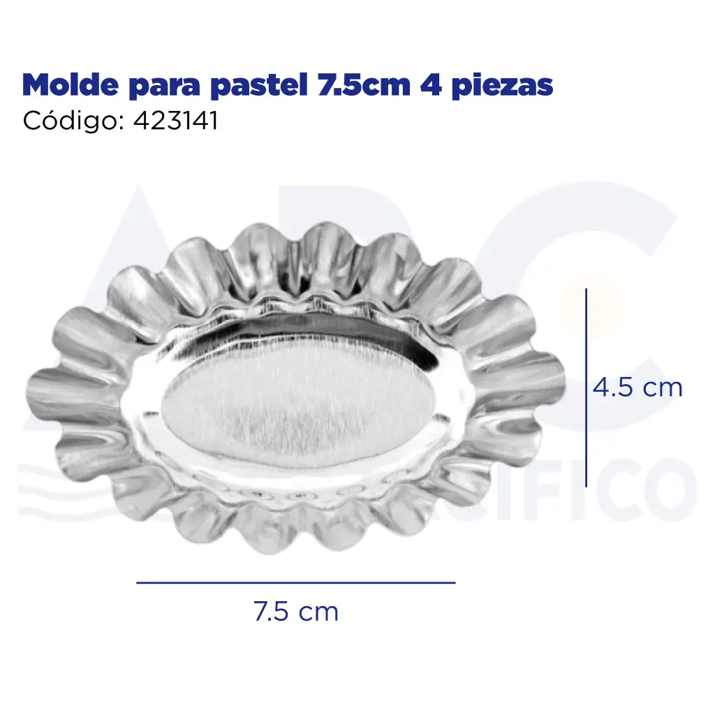 Molde para pastel 7.5cm 4 piezas
