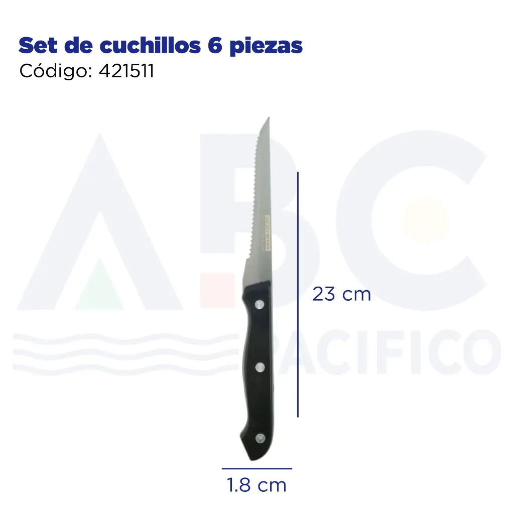 Set de cuchillos 6 piezas