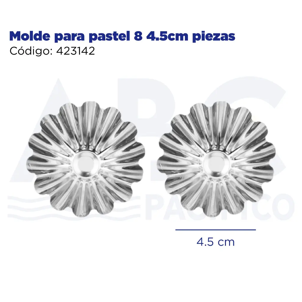 Molde para pastel 8 4.5cm piezas